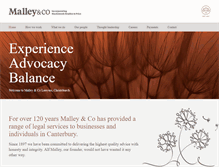 Tablet Screenshot of malley.co.nz